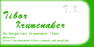 tibor krumenaker business card